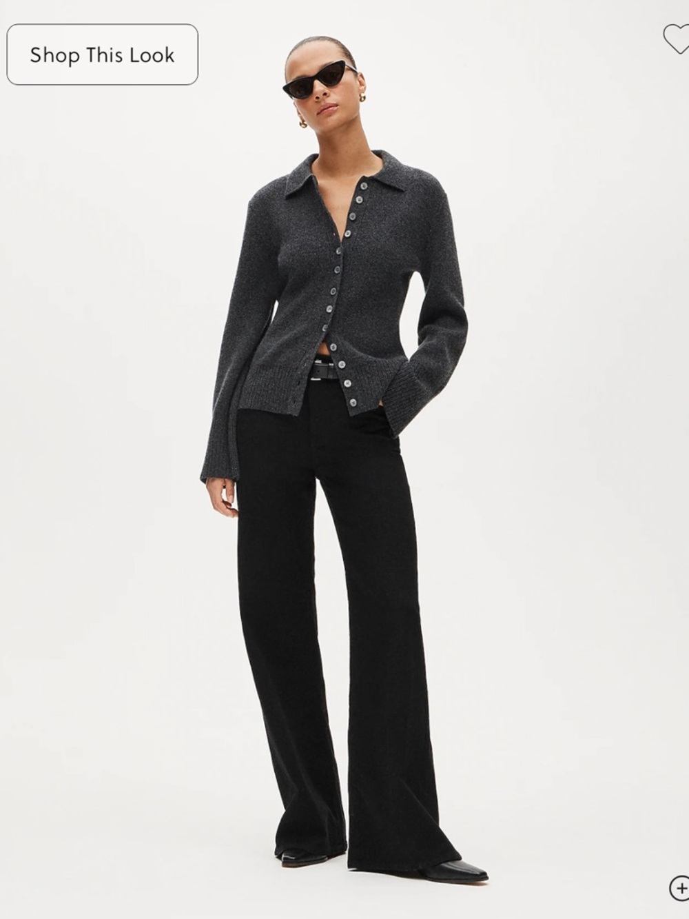 J. Crew Charcoal Milano-stitch cinched-waist cardigan charcoal gray